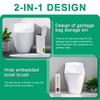 Slim Trash Can Narrow PP Integrated Toilet Brush Waste Bin with Flip Lid Draining Design for Bathroom Narrow Spaces Garbage Bin