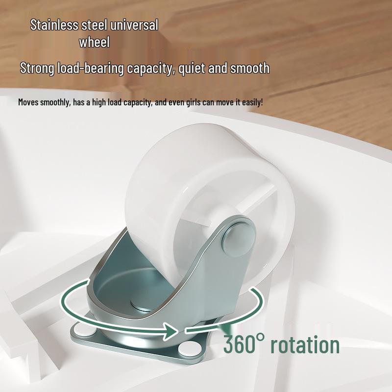 Large Flower Pot Mobile Tray with Hidden Wheels, High Load Capacity, Thickened Plastic