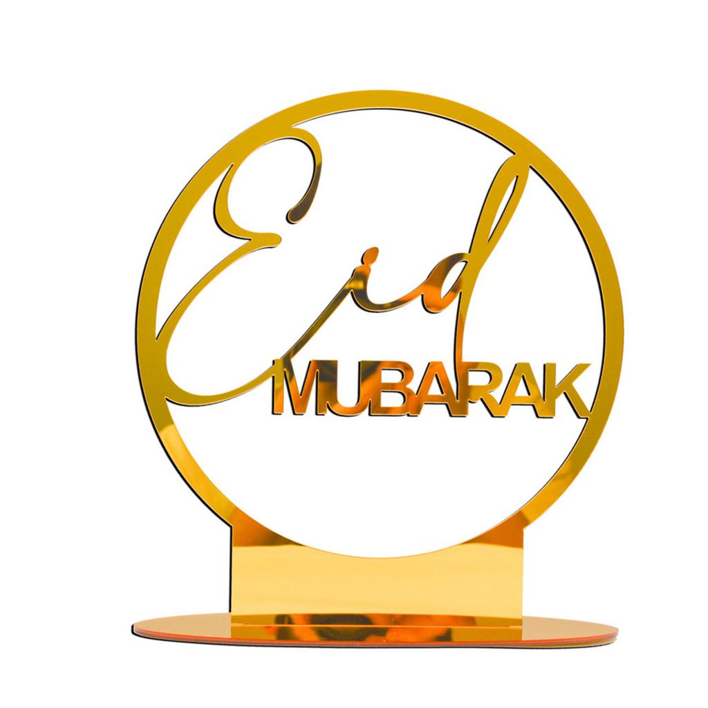 Stylish Acrylic Eid Desktop Ornament Eye-catching Festival Decoration Ramadan Tabletop Decor for Islam Muslim Families