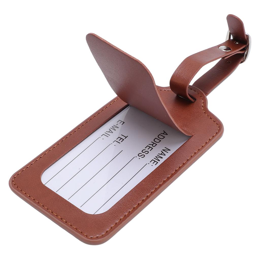 Luggage Baggage Tag Rain Proof PU Leather Soft Lock Design Stylish Luggage ID Label for Travel and