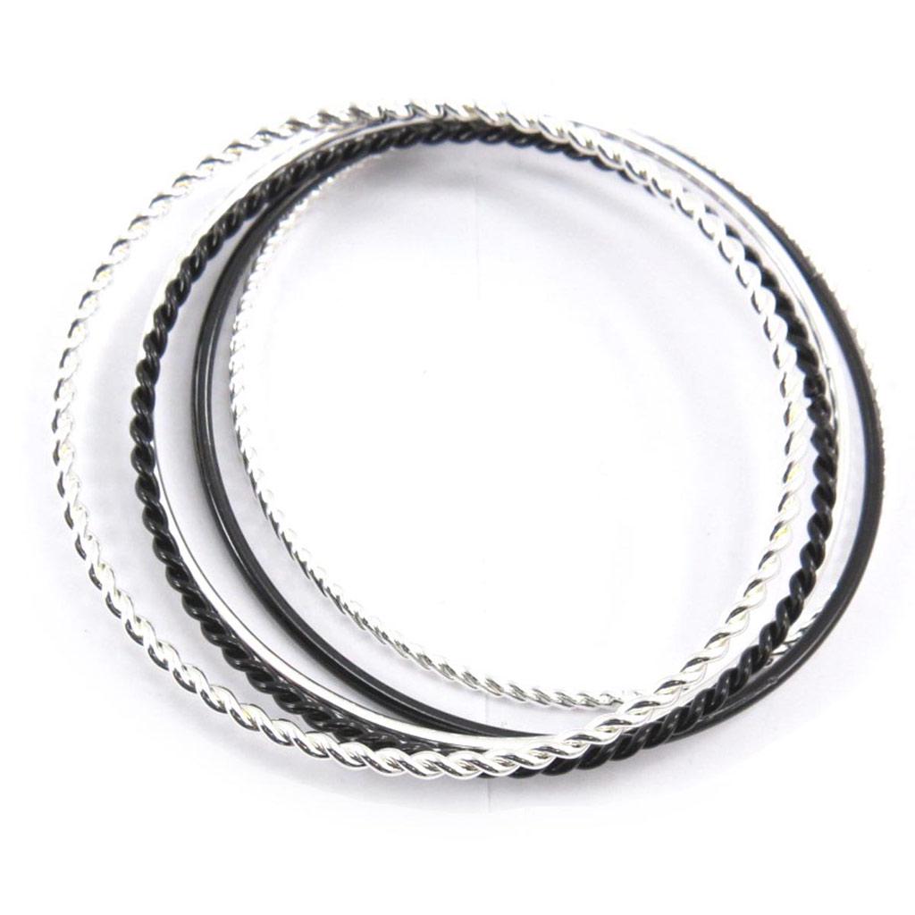 Les Trésors De Lily [J7557] - Brățară designer 'Chorégraphie' negru argintiu