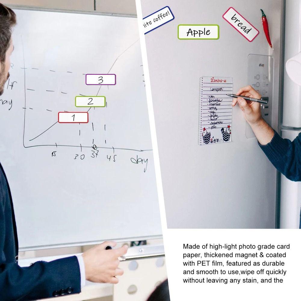 27pcs Nine Colors Erasable Tag Board Durable Refrigerator Message Whiteboard  School