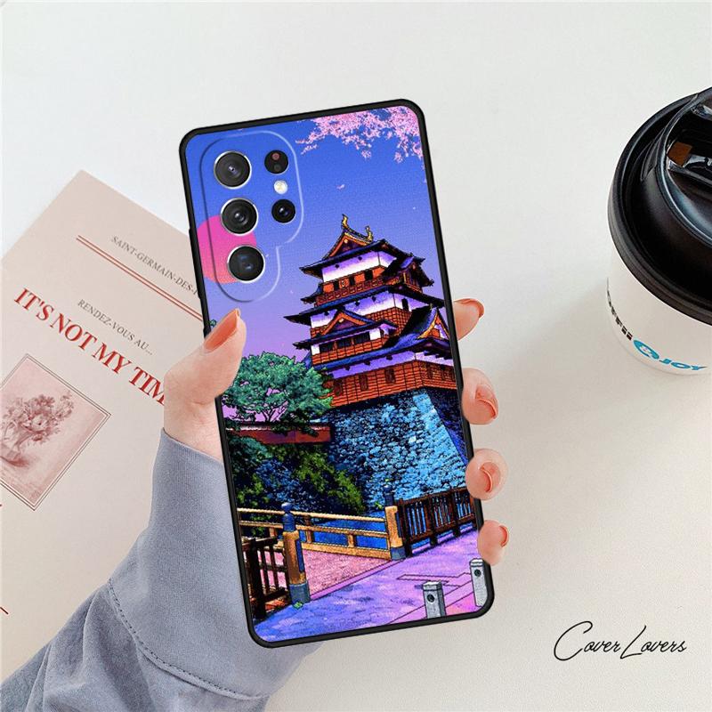 Art Pixel Ästhetik Handyhülle Für Samsung Galaxy S24 S25 S23 S22 Ultra Note 10 20 Plus S20 S21 FE Hülle