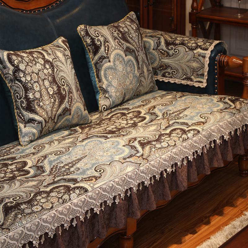 American Retro Sofa Cover Cushion Four Seasons General Luxury Non-slip Sofa Cover Home Decor Living Room Embroidery Slipcover