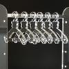 8Pcs Coat Hanger Clear Acrylic Jewelry Display Rack Earrings Hanging Stand Organizer Tabletop Ear Stud Jewelry Storage Holder