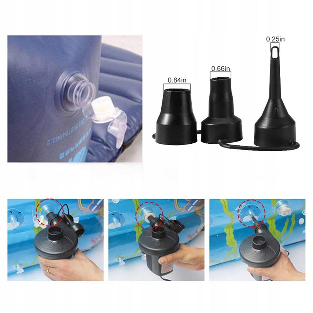 2-in-1 Electric Pump for Ball Mattresses, 3 Nozzles, 55W