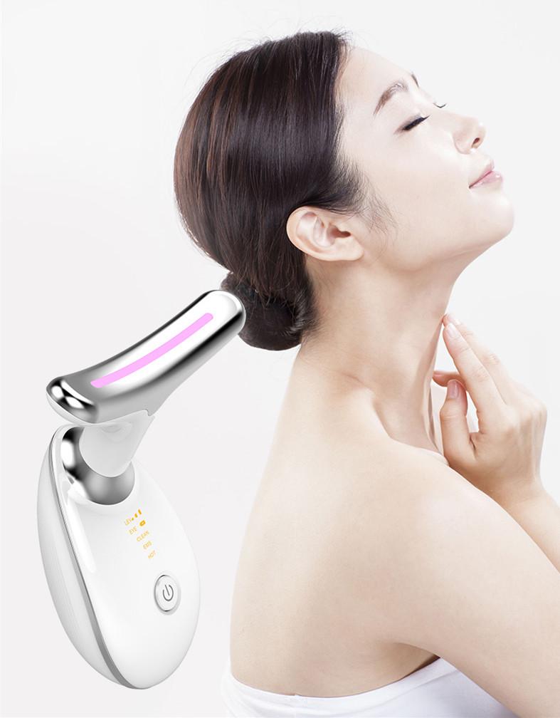Photon Therapy Neck & Face Massager: Double Chin Reducer and Skincare Tool