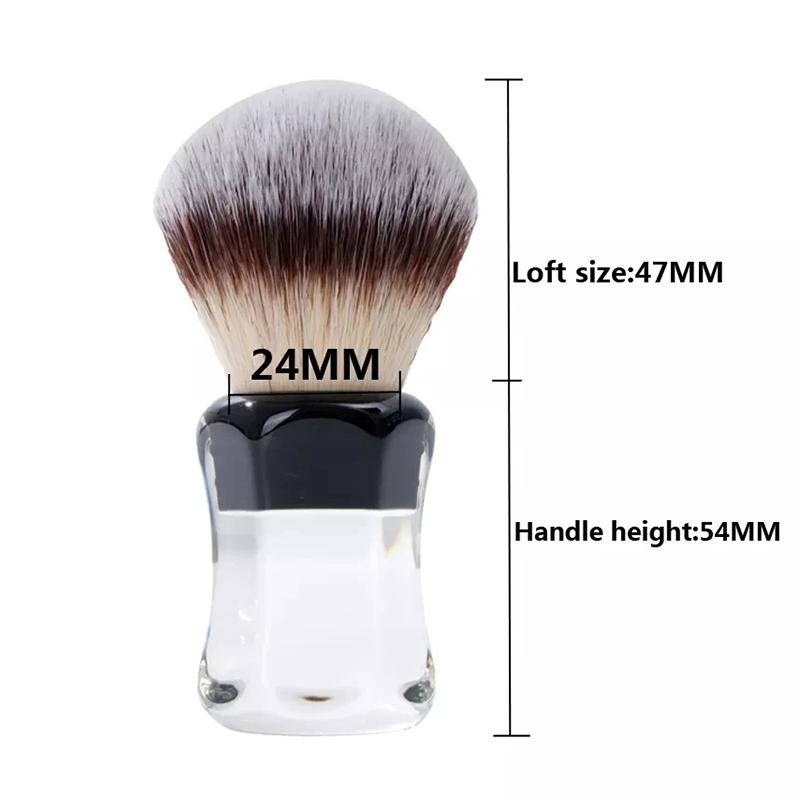 Yaqi Retro 24MM Two Band Badger Hair Clear Handle Beard Brush Men Wet Shaving Brush For Cleaning Beard Shaving Tool New