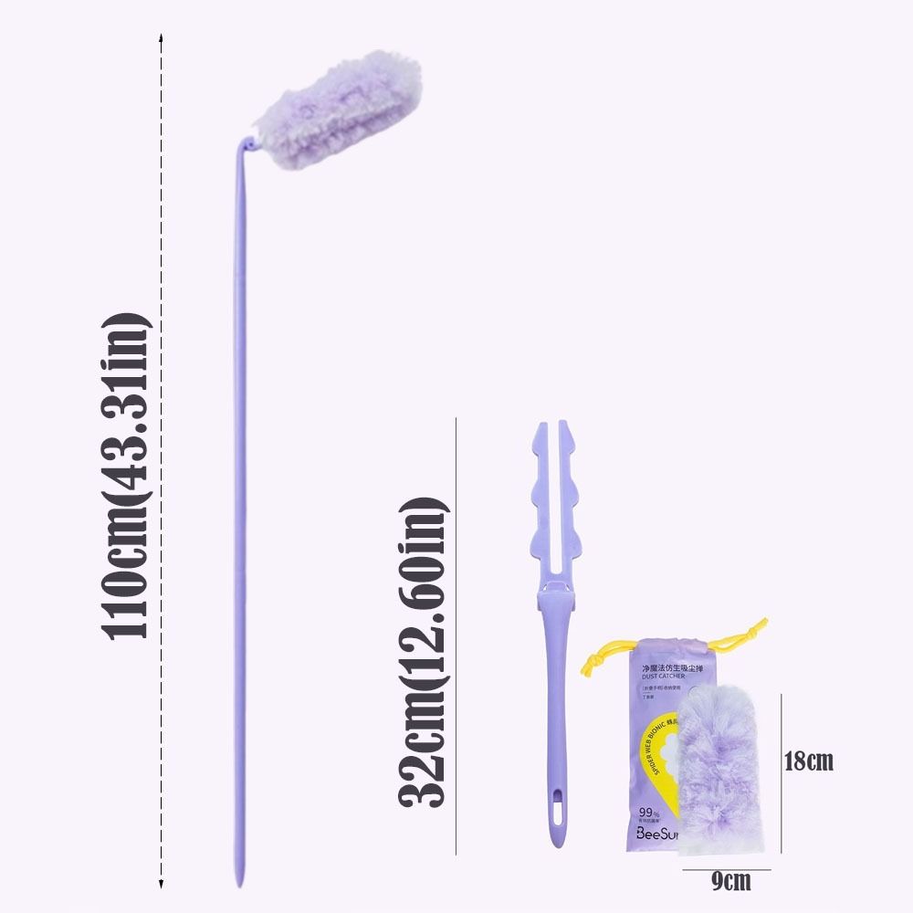 Adjustable Dust Duster Electrostatic Adsorption Extra Long Cabinet Cleaning Gap Duster Foldable Household Cleaning Artifact