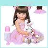Original Doll Reborn Baby Toddler Girl Soft Full Silicone Bath Toy Gift**