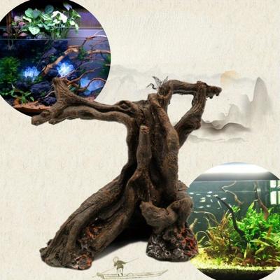 1PC Simulation of Sunken Wood Fish Tank Landscape Resin Crafts Tree Shape Sunken Wood Roots Tied Aquarium Decoration Landscape
