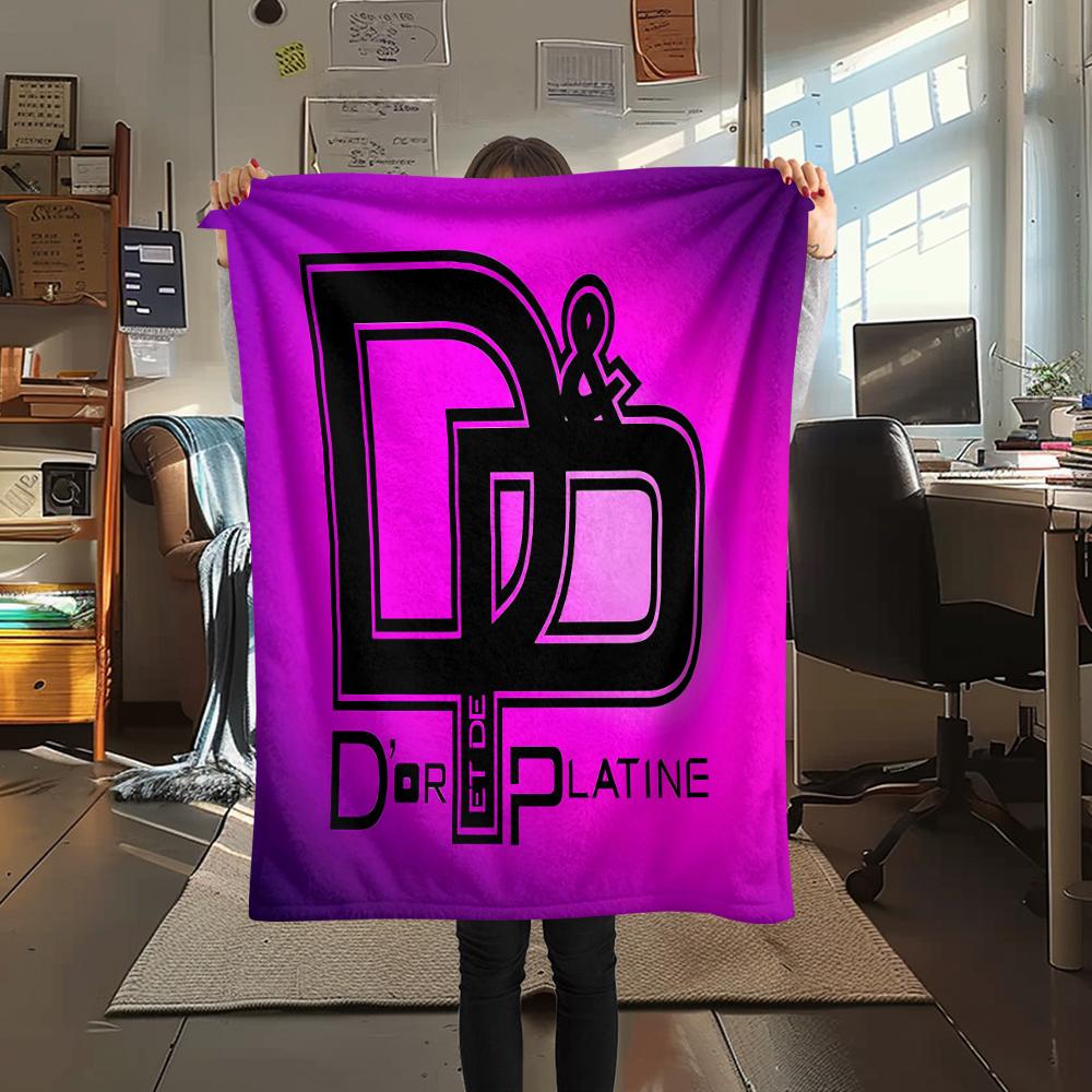 1PC JuL C'est Pas Des Lol Print Flannel Blanket, High quality All Seasons, Home Decor, Warmth and Comfort, Perfect for Christmas Gifts
