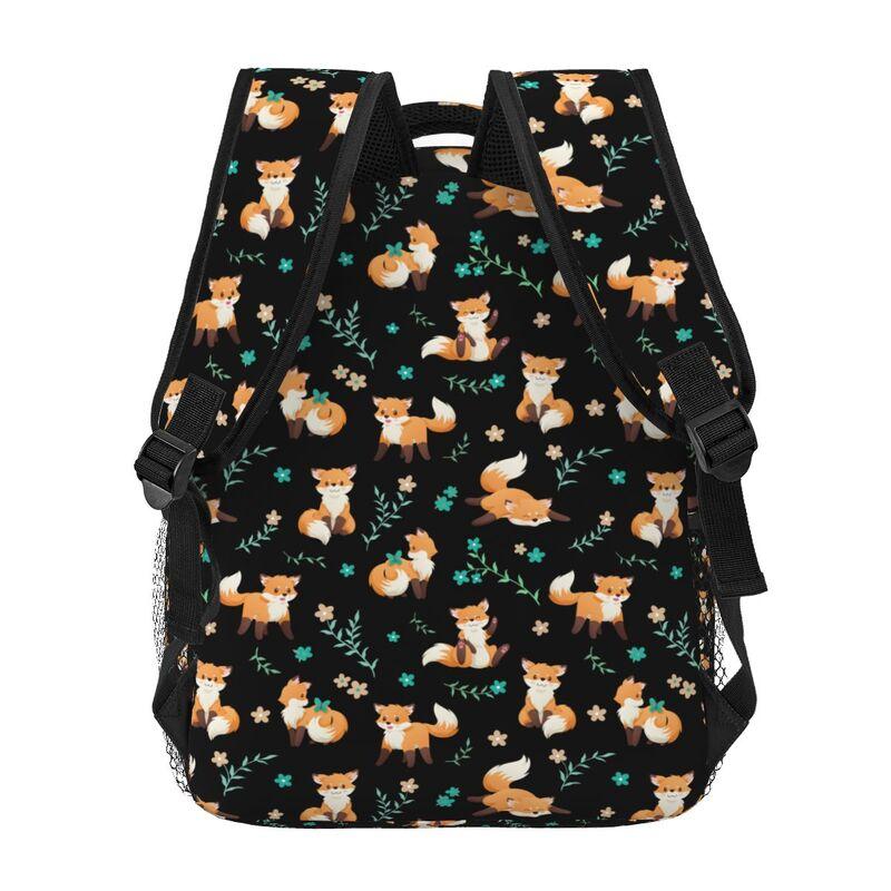 Cute Foxes Pattern Kawaii Backpack Unisex Travel Bag Lightweight Casual Daypack Students School Bookbags Laptop Backpack