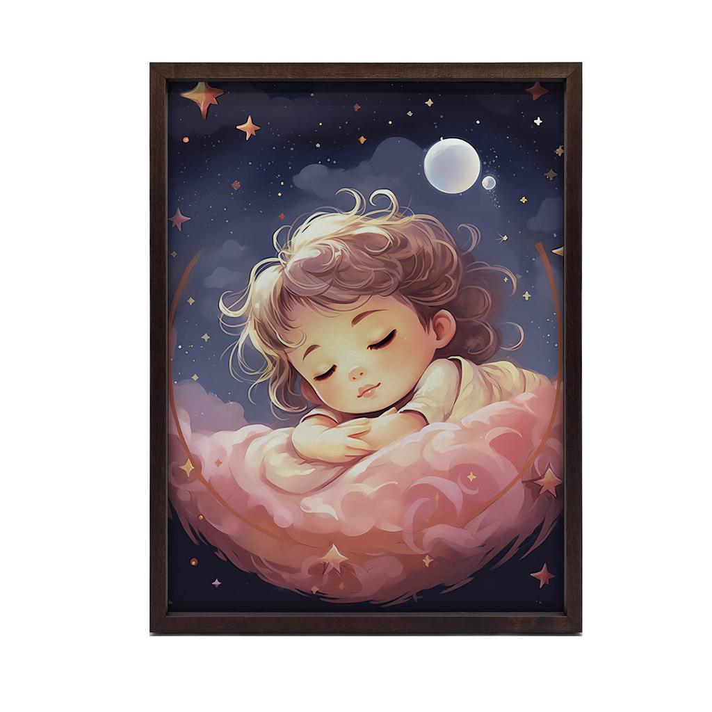 Plakat Marzenie Na Różowej Chmurze Plakat Marzenie Na Różowej Chmurze, 40X50 Cm, Rama Aluminiowa Czarna, Papier Matowy 230 Gsm