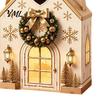 Small Holiday Surprise Boxes Christmas Wonderland Cottage Gift Box, House Shaped Paper Treat Boxes, Eve Containers Snack Holder with Handle