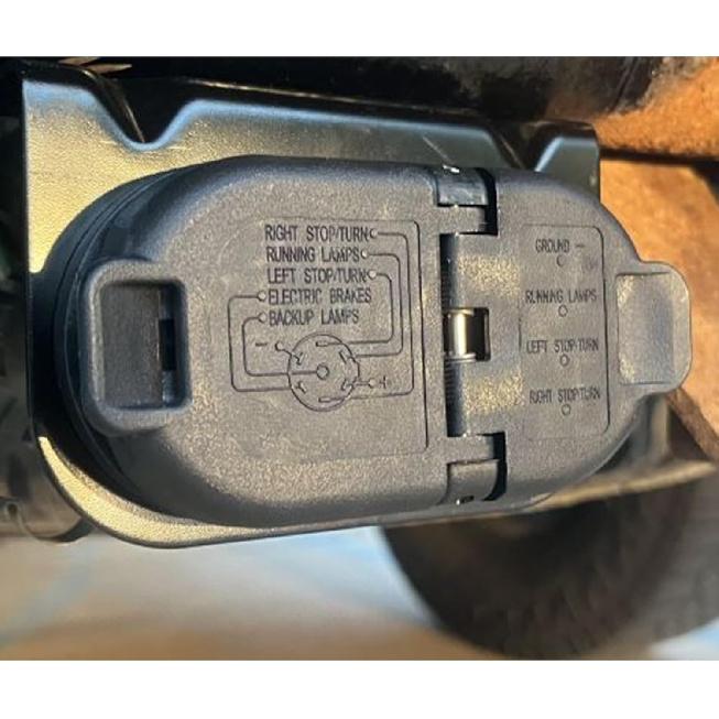 Rear Bumper Trailer Tow Hitch Wiring Connector Adapter Plug 7 Blades 4 Pin W/Bracket Fits For Ford Ram Chevrolet