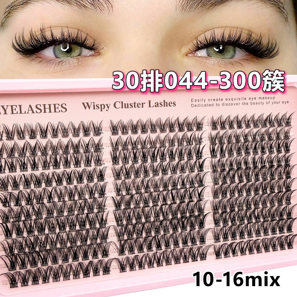 Large Capacity False Eyelashes Diy Segmented Grafting D Curve Thick Fried Hair Soft Single Cluster False Eyelashes 8-16Mm