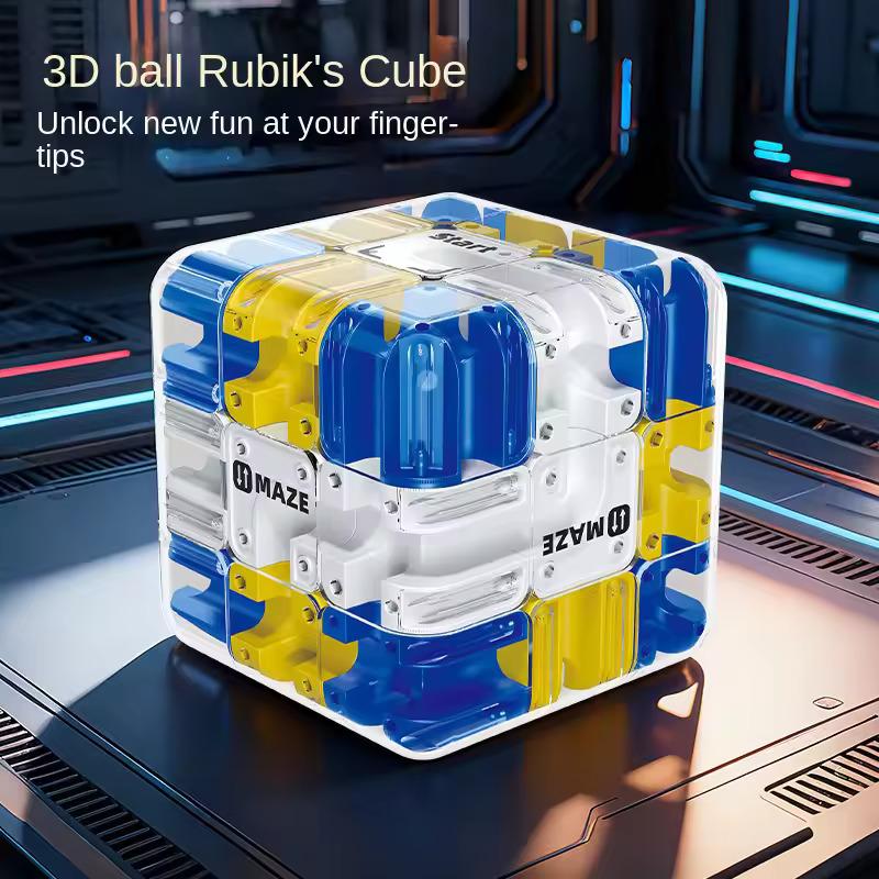 Non-Toxic 3D Maze Magic Cube Fidgeting Toys Kids Labyrinth Creative Puzzle Intelligence Cube Logical Thinking Anti Stress Educational Toys