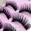 5 Pairs Natural Eye Lashes Makeup Handmade Thick Fake Cross False Eyelashes Hot