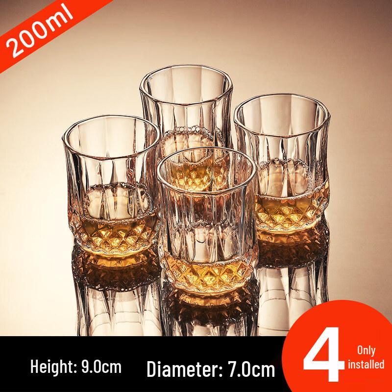 ZISIZ Handmade Crystal Whiskey Glass