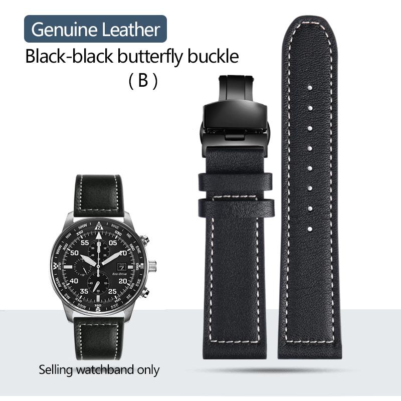 Hochwertiges Armband aus Rindsleder für Citizen CA0690 CA0695-17E CA4500 Armband Herren Stahl Kautschuk Uhrenarmband 20mm 22mm