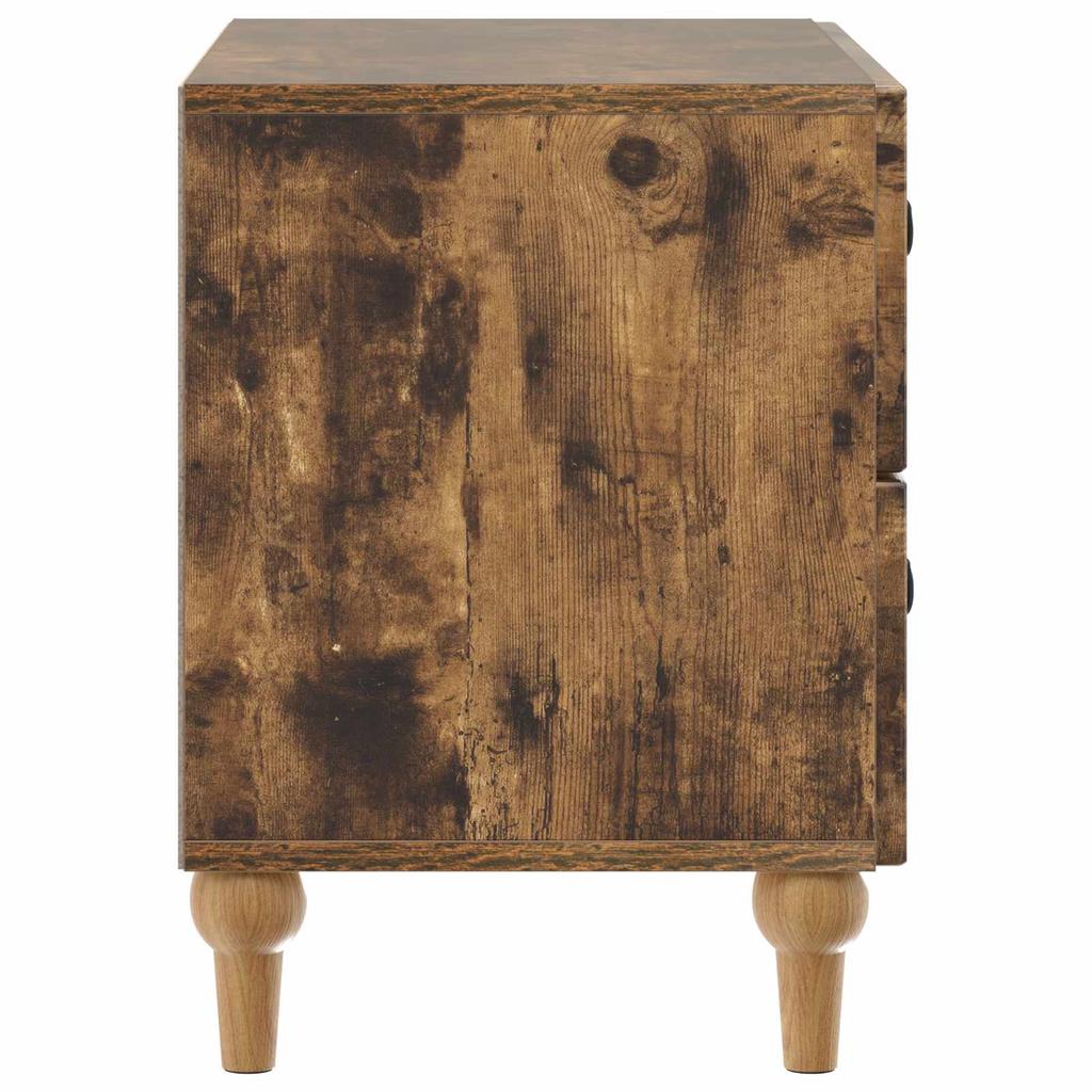 Nightstand Smoked Oak 62 x 34.5 x 48 cm Engineered Wood