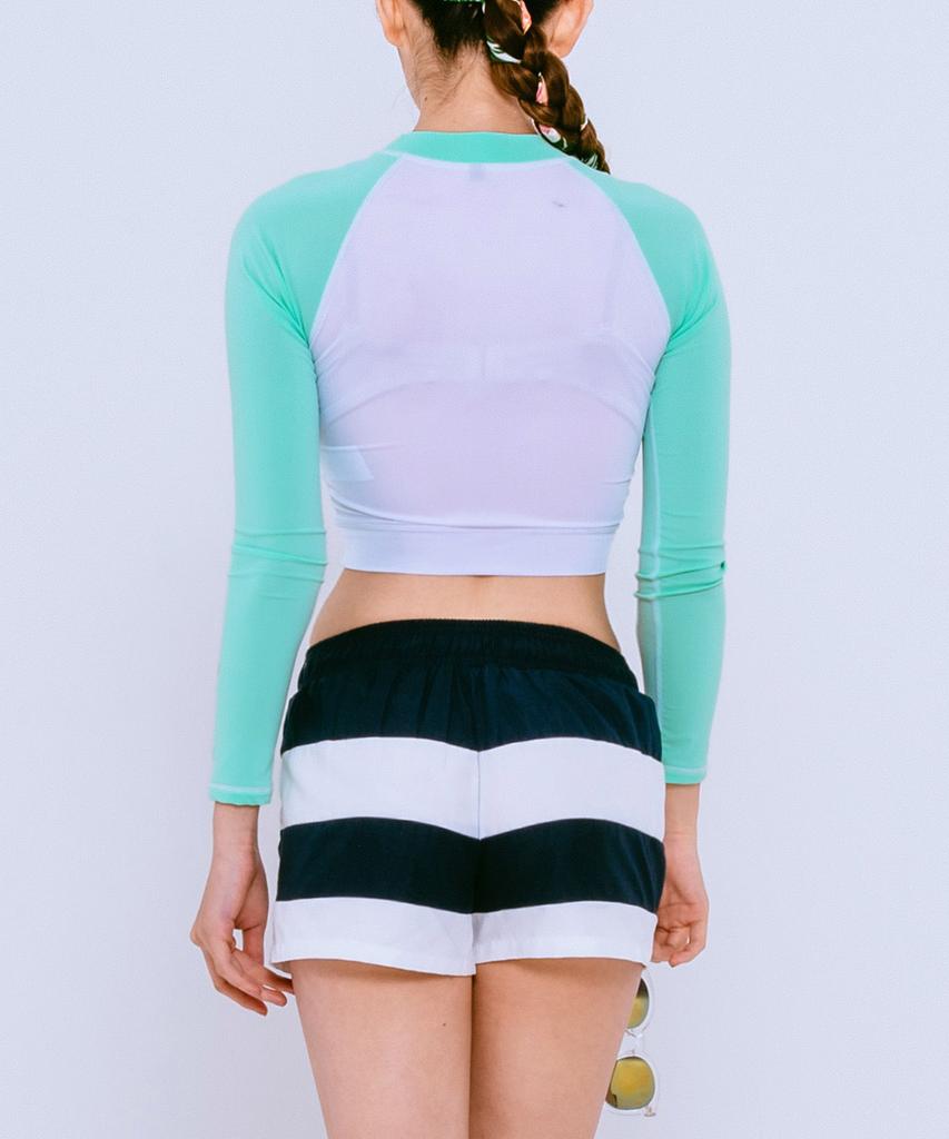 Dangun Raglan Color Block Rash Guard