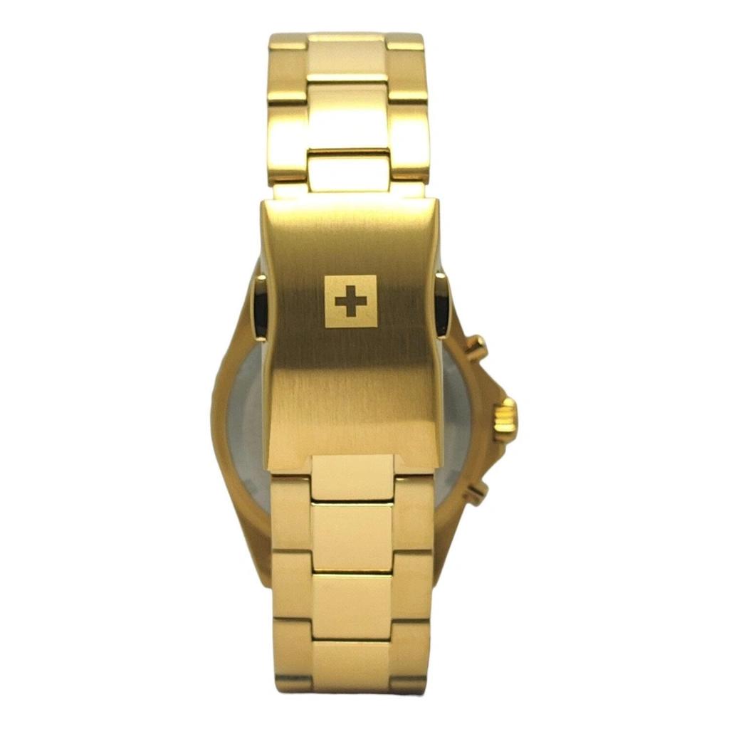 Swiss Alpine Military Master Diver Kronograf Rustfritt Stål Svart Skive Kvarts 7053.9117 100M Herreklokke