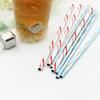New Colorful Reusable Metal Straws Set with Cleaner Brush 304 Stainless Steel Drinking Straw Milk Drinkware Bar Party Drink Accessory