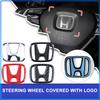 1pc ABS Car Steering Wheel Center Emblem Sticker For Honda Civci CRV Accord Mugen Prelude FIT City CRZ CRX Jazz D-series B-series H