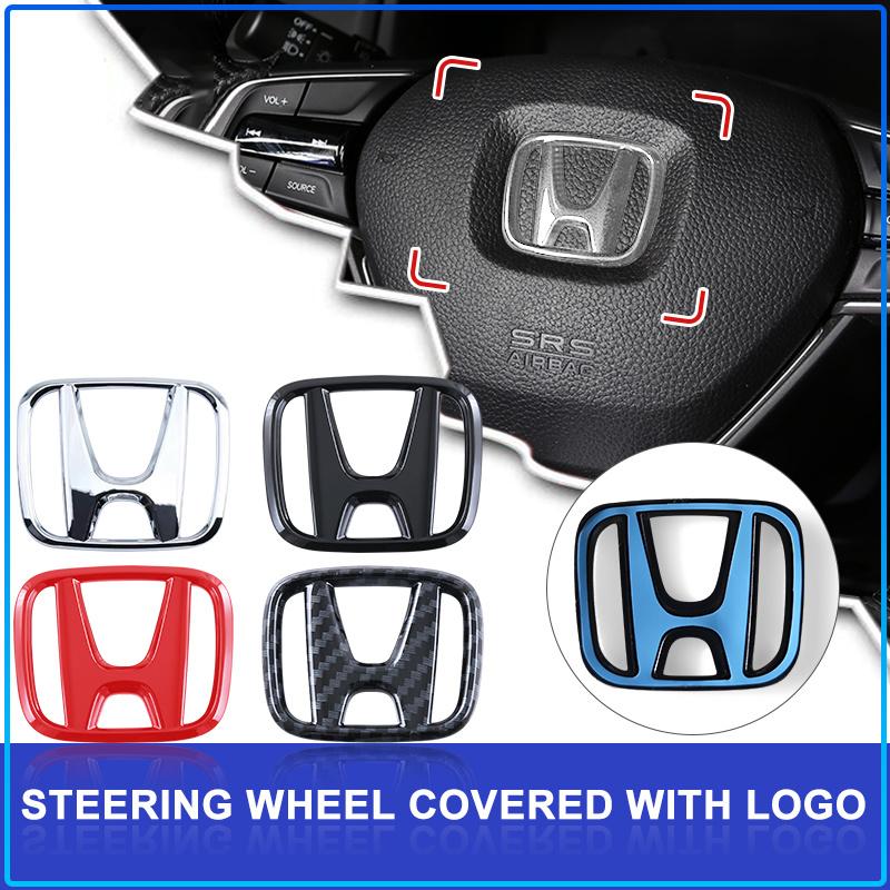 1pc ABS Car Steering Wheel Center Emblem Sticker For Honda Civci CRV Accord Mugen Prelude FIT City CRZ CRX Jazz D-series B-series H