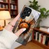 Funda de Cristal Templado Premium para Teléfono para Serie Galaxy S26 / S21 / S22 / S23 / S24 / S25 FE / Ultra / Plus. Explosión de Baloncesto.