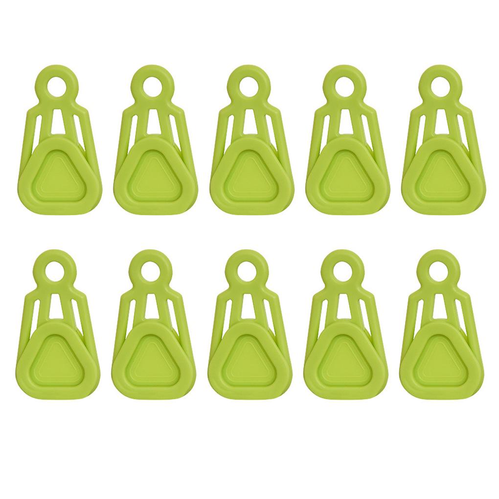 10 Pcs Tarp Clamps Plastic Rope Lock Grip with Spiral Buckle Sporting Goods Canopy Accessories for Outdoor Hiking