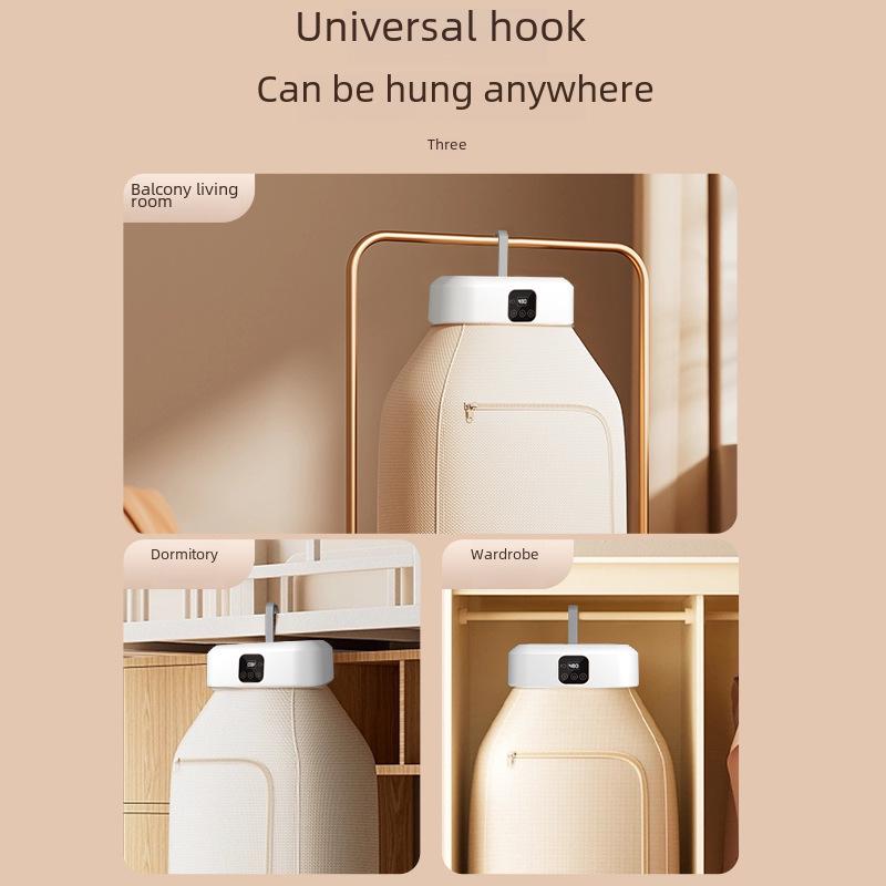 Portable Folding Clothes Dryer with Remote Control Display for Dorms and Baby Clothes