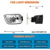 Nixon Offroad Fog Lights for Chevy Trailblazer 2002-2009 for Isuzu Ascender 2003-2008 Fog Lamp Set Driving Fog Light Assembly Replacement 1 Pair