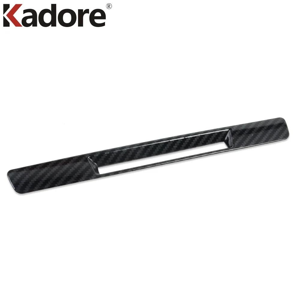 Car Center CD Switch Button Panel Cover Trim For Mazda CX-3 CX3 2017-    2024 Carbon Fiber Interior Accessories