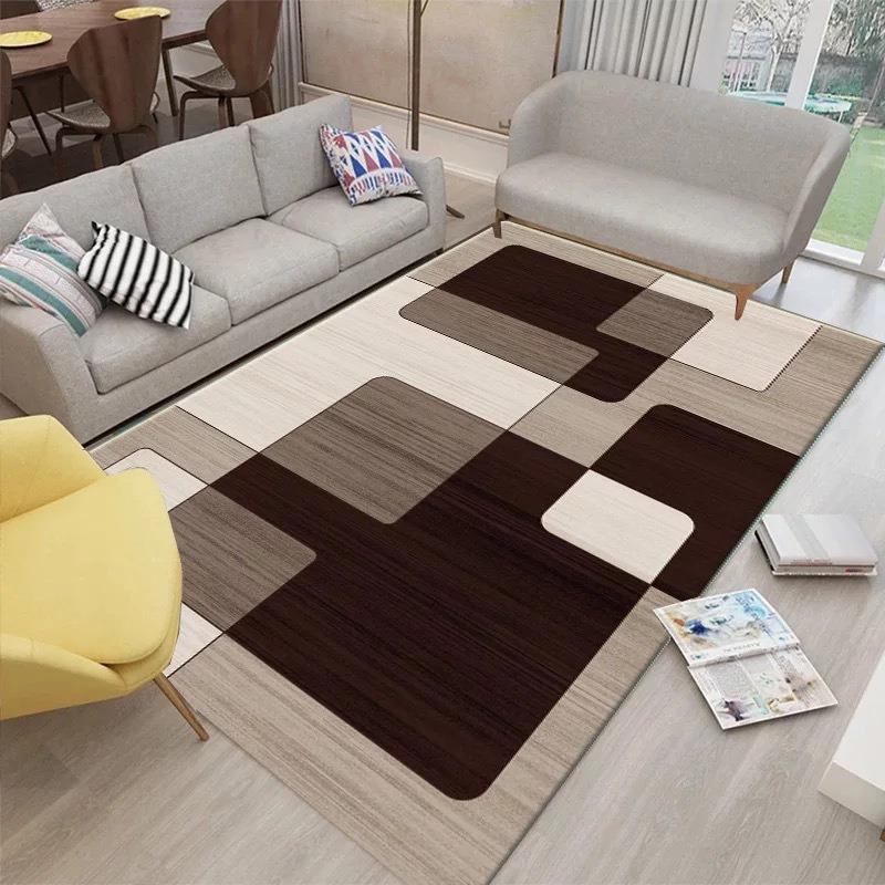 Geometric Abstraction Pattern Carpet Living Room Decoration Hallway Large Size Decor Rugs Bedroom Home Hotel Floor Mat Washable