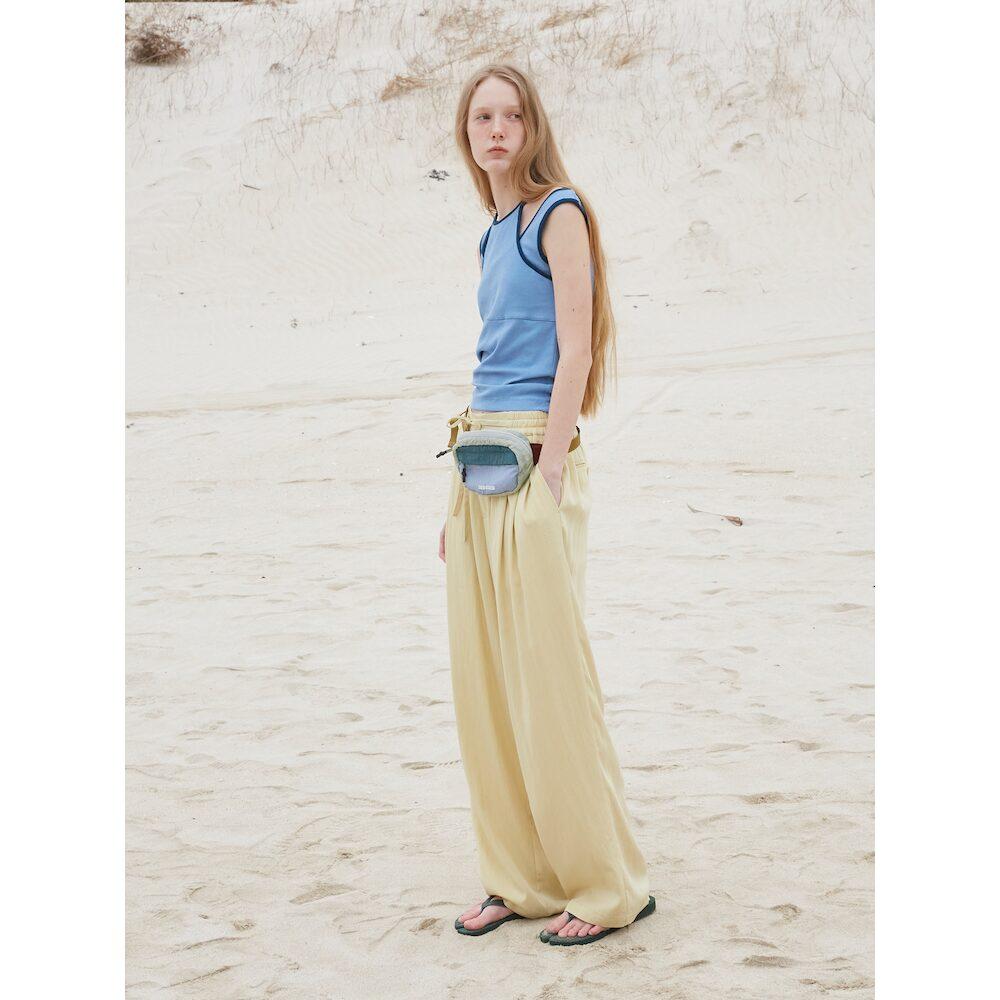 Saendeusaundeu (Women) String Layered Sleeveless Light Blue