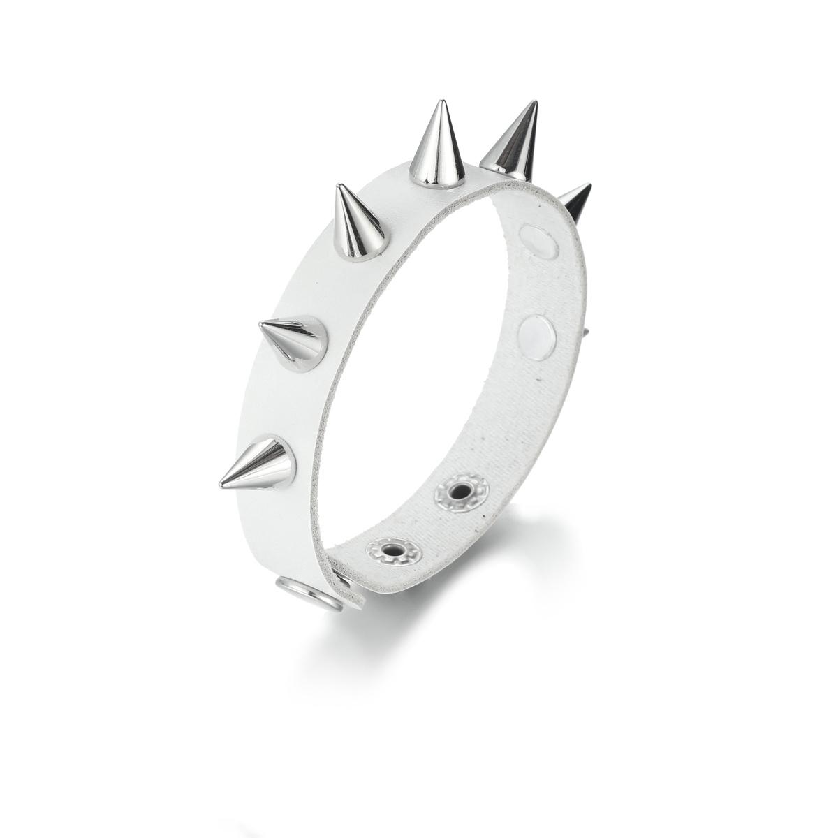 

Браслет с шипами и заклепками, черный кожаный браслет-манжета с заклепками, панк-браслет, готический альтернативный браслет на запястье для мужчин и женщин, панк-аксессуары