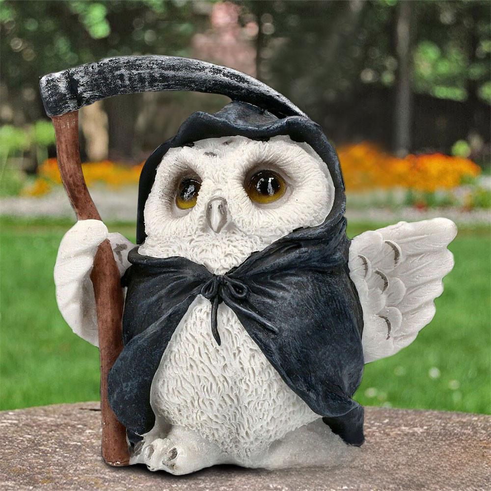 Harvest Captivating Owl Decorative Resin Piece For Garden And Interior Styling