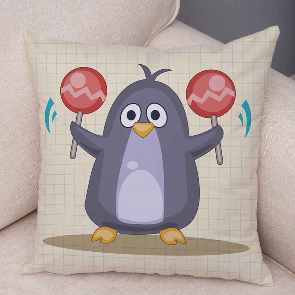 Cute Cartoon Animal Cushion Cover T Rex Dinosaur Unicorn Cat Dog Print Kids Room Decorative Pillow Case Home Gift