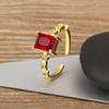 Nidin Classic New Design Inlaid Zircon Open Rings 3 Colors For Women Female Daily Jewelry Party Wholesale Accessories Gifts