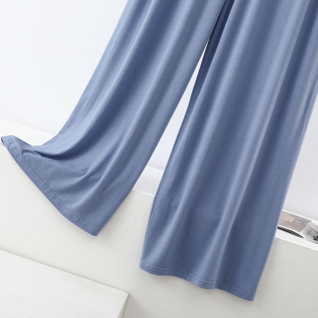 Women's Plus Size High Waist Modal Wide Leg Summer Pants