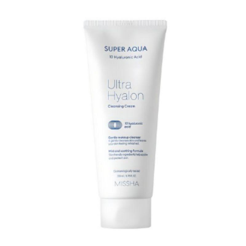 Missha Super Aqua Ultra Hyalron Cleansing Cream 200ml – Moisturizing Makeup Remover & Hydrating Facial Cleanser