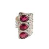 Pink Rubellite Gemstone 925 Stamped Silver Jewelry Handmade Partywear Pear Ring RR-20-5