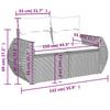 7 Piece Garden Sofa Set with Cushions Light Gray Poly Rattan