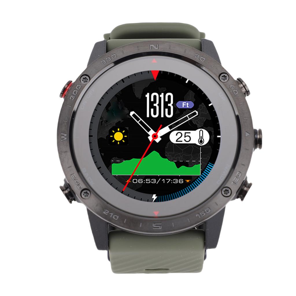 Round Smart Watch Diving Watch Swimming Sport Wristwatch with 1.3 Inch Display for Outdoor Running Workouts