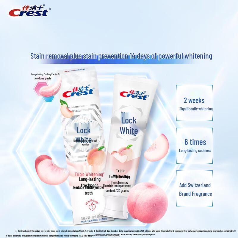Crest Okayama Peach Dual Color Whitening Toothpaste