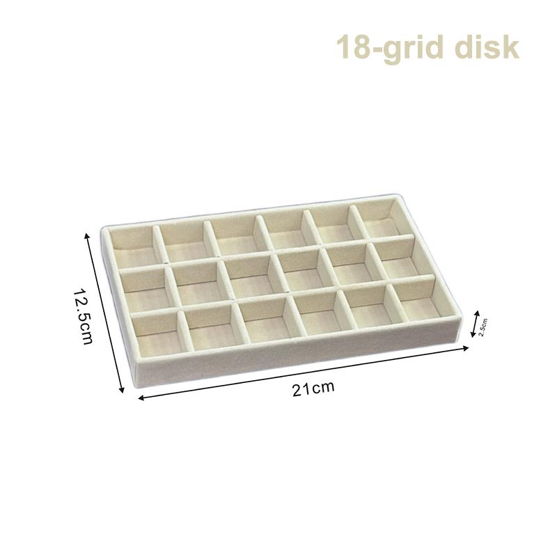 Flockovaný šperkovnicový displejový podnosový stojan Více stylů pro náhrdelník, náramek, náušnice, prsten Organizér Box