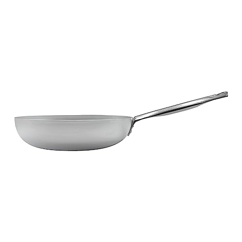 (34 cm) - Pentole Agnelli Professional Aluminum 3 mm Frying Pan for Stir Fry with Tubular Handle 34 cm silver